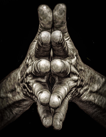 hands steepled